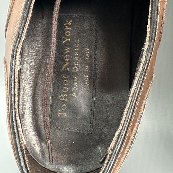 To Boot New York Adam Derreck Men 11 Boots Brown Oxfords Derby Dress Shoes Italy - Picture 10 of 11